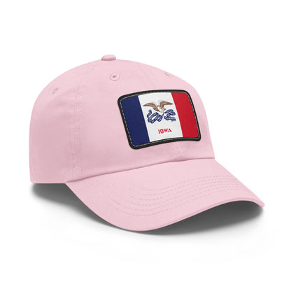 Flag Village USA Iowa State Flag Hat Cap with Leather Patch