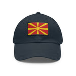 Flag Village Macedonia Flag Hat Cap with Leather Patch