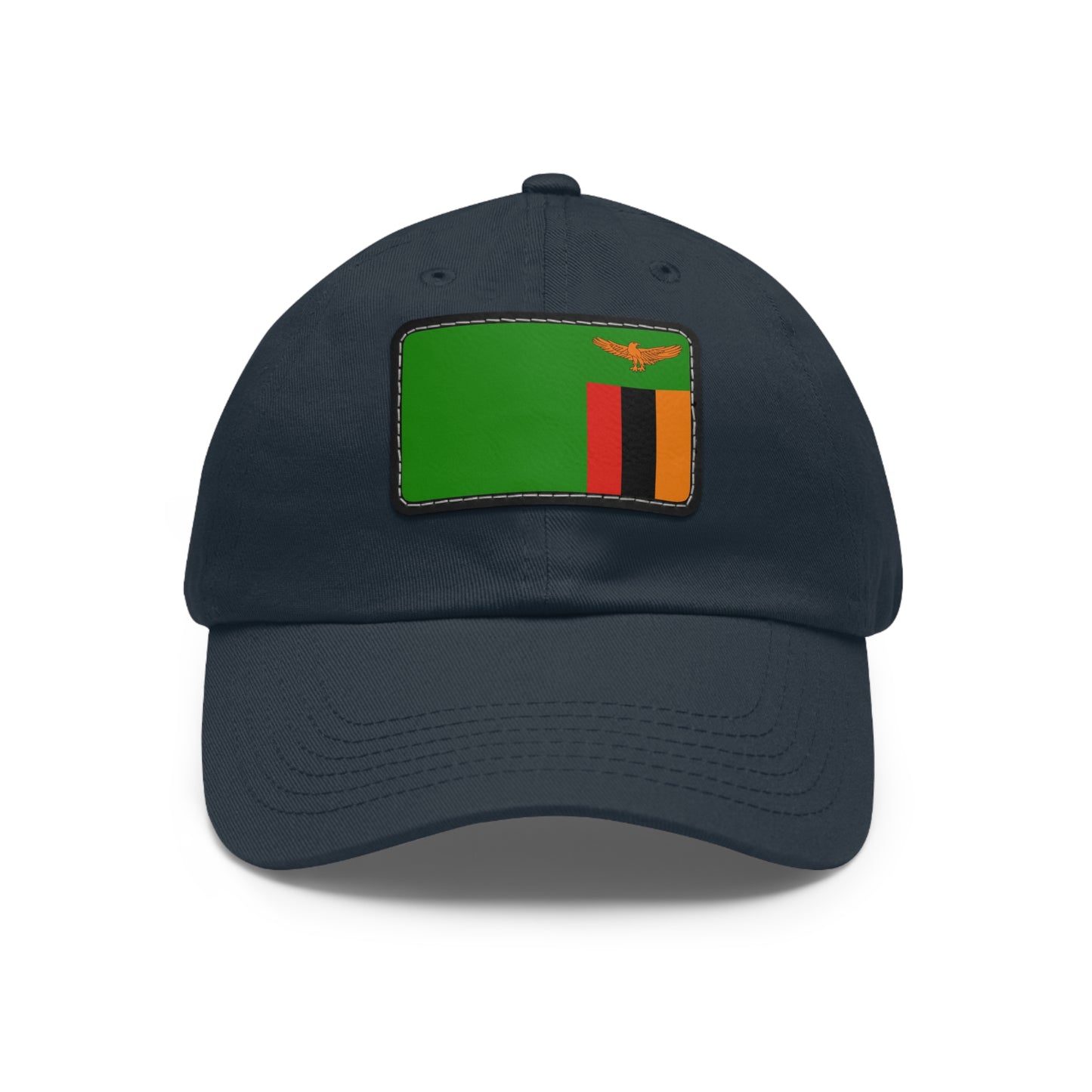 Flag Village Zambia Flag Hat Cap with Leather Patch
