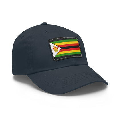 Flag Village Zimbabwe Flag Hat Cap with Leather Patch