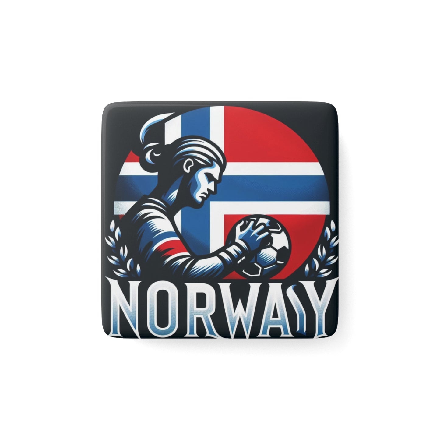 Flag Village Norway Flag Sporting Porcelain Magnet, Square NOR0005