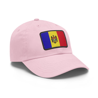 Flag Village Moldova Flag Hat Cap with Leather Patch