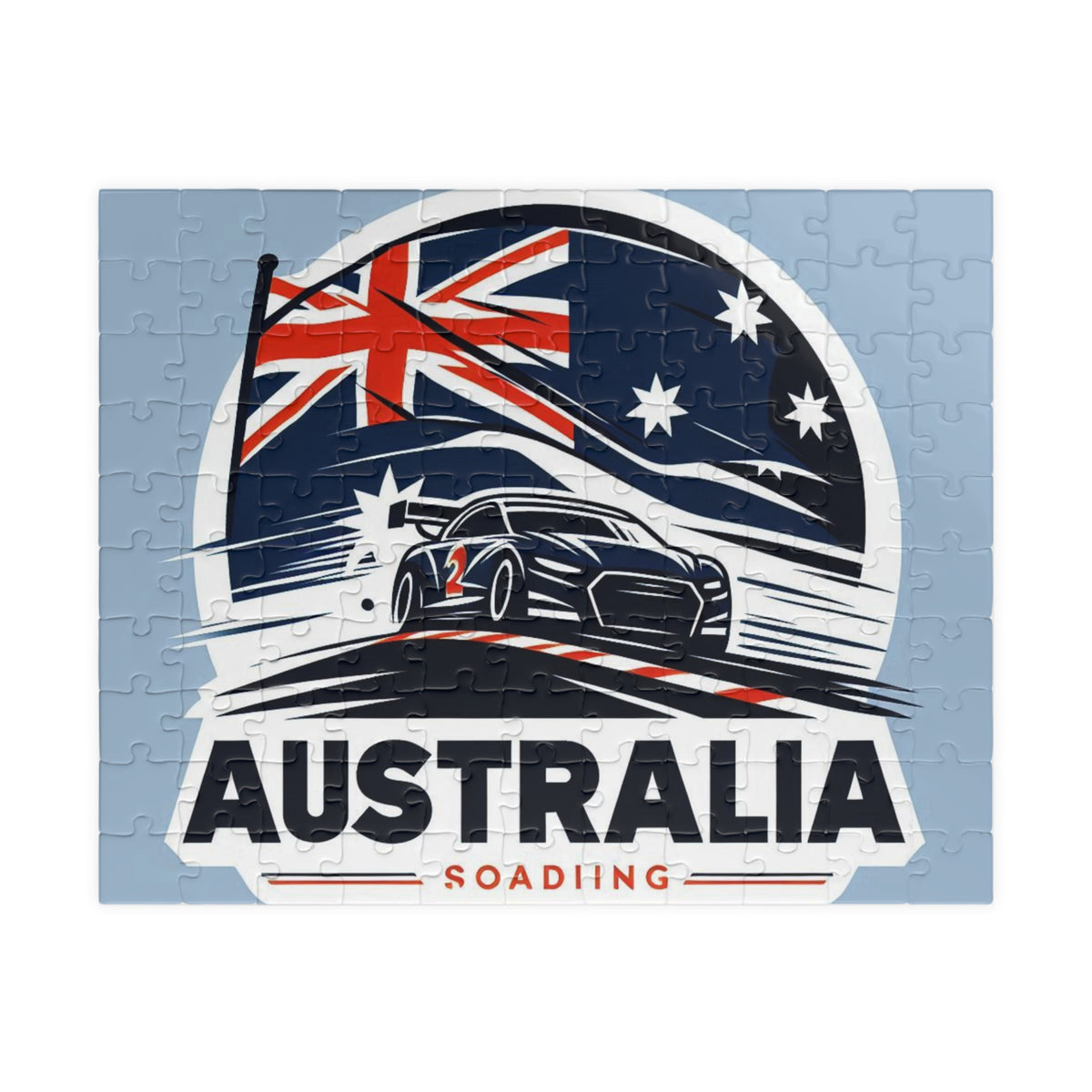 Flag Village Australia Racing Car Flag Puzzle