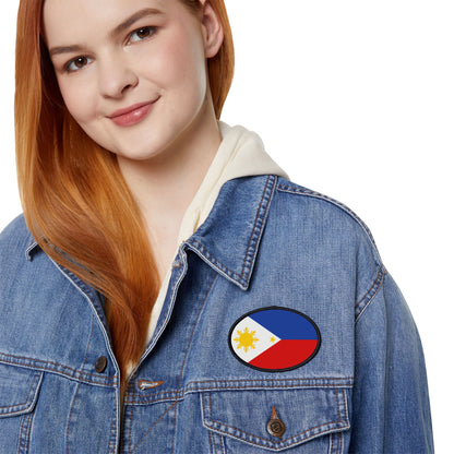 Flag Village Philippines Flag Embroidery Iron-On Patches