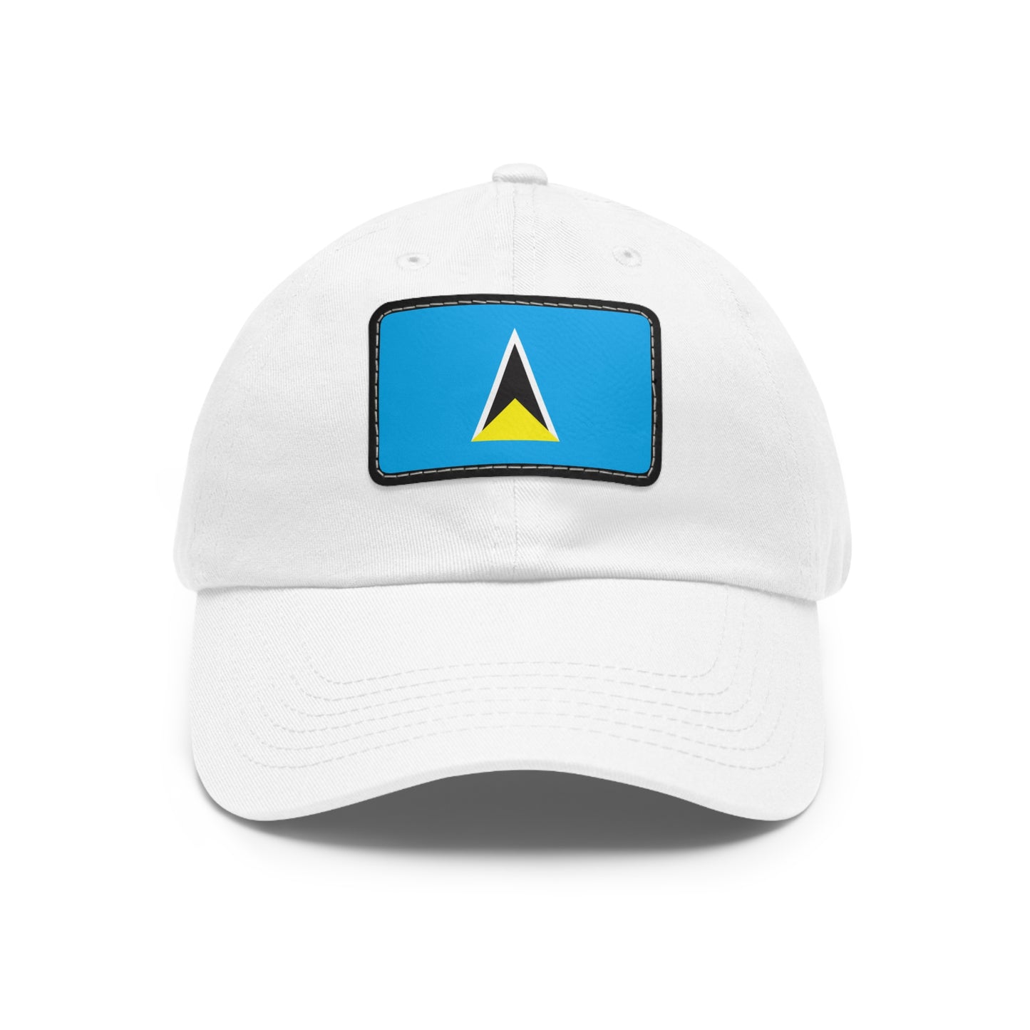 Flag Village Saint Lucia Flag Hat Cap with Leather Patch