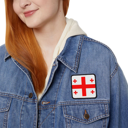 Flag Village Georgia Flag Embroidery Iron-On Patches