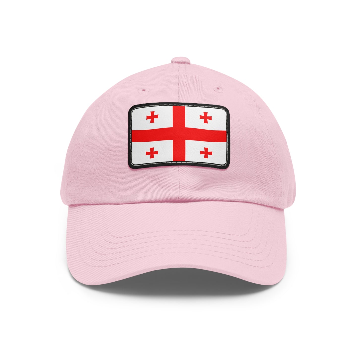 Flag Village Georgia Flag Hat Cap with Leather Patch
