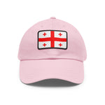 Flag Village Georgia Flag Hat Cap with Leather Patch