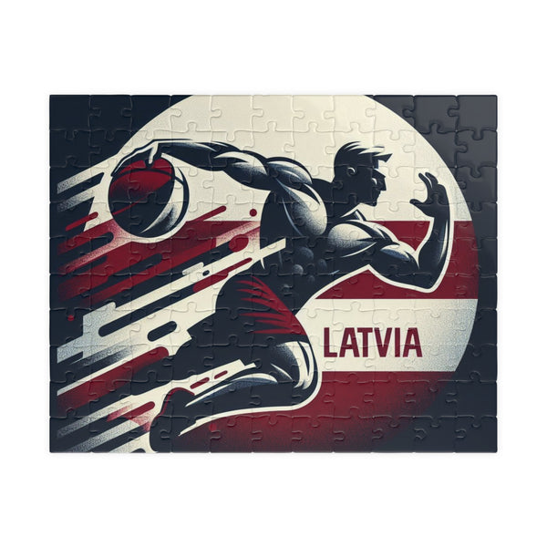 Flag Village Latvia Sporting Flag Puzzle (110, 252, 520, 1014-piece) LVA0002