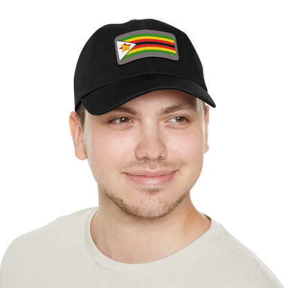Flag Village Zimbabwe Flag Hat Cap with Leather Patch