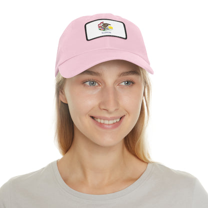 Flag Village USA Illinois State Flag Hat Cap with Leather Patch
