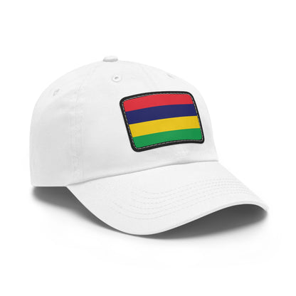 Flag Village Mauritius Flag Hat Cap with Leather Patch