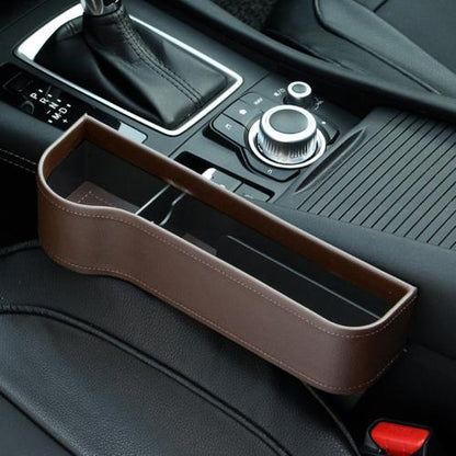 Flag Village Auto Tools PU Car Organizer Seat Gap Storage Box Car Seat Side Slit for Wallet Phone Coins Cigarette Keys Cards Car Accessories