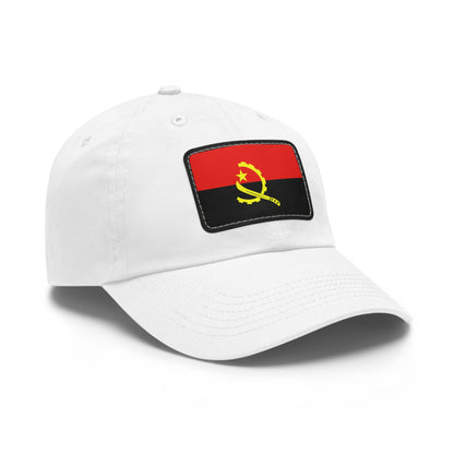 Flag Village Angola Flag Hat Cap with Leather Patch