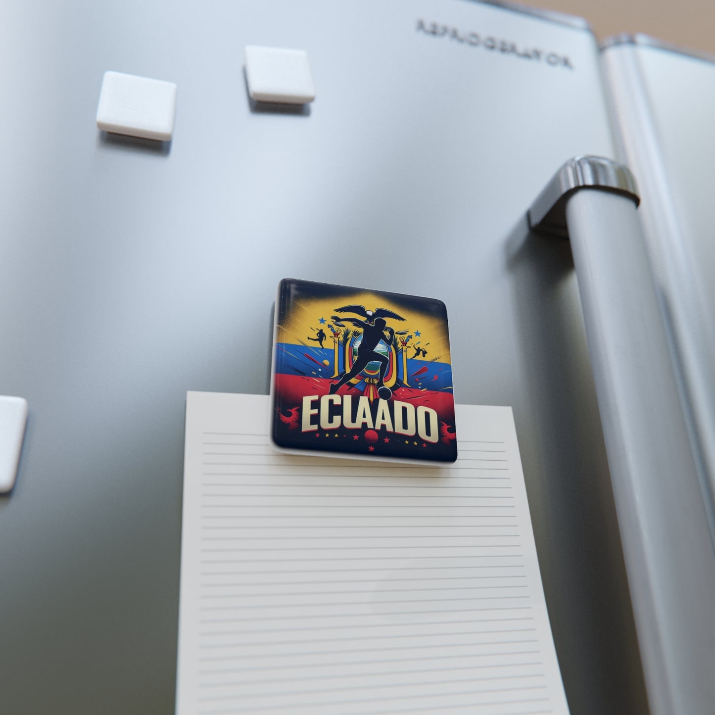 Flag Village Ecuador Flag Sporting Porcelain Magnet, Square ECU0003
