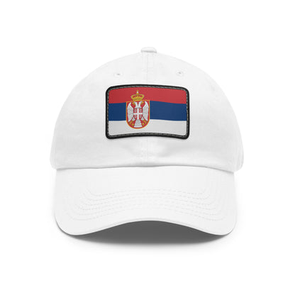Flag Village Serbia Flag Hat Cap with Leather Patch