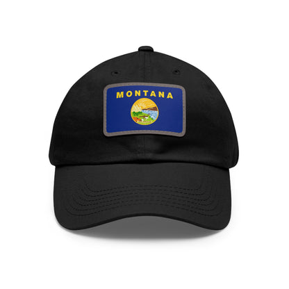 Flag Village USA Montana State Flag Hat Cap with Leather Patch