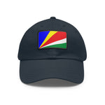 Flag Village Seychelles Flag Hat Cap with Leather Patch