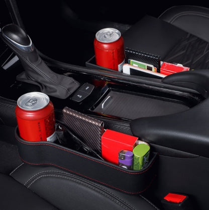 Flag Village Auto Tools PU Car Organizer Seat Gap Storage Box Car Seat Side Slit for Wallet Phone Coins Cigarette Keys Cards Car Accessories