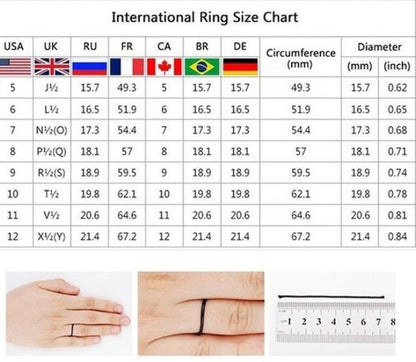 Flag Village Elegant Female Zircon Stone Ring Finger Rings For Women Promise Love Valentine's Day Gifts