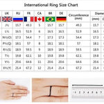 Flag Village Elegant Female Zircon Stone Ring Finger Rings For Women Promise Love Valentine's Day Gifts