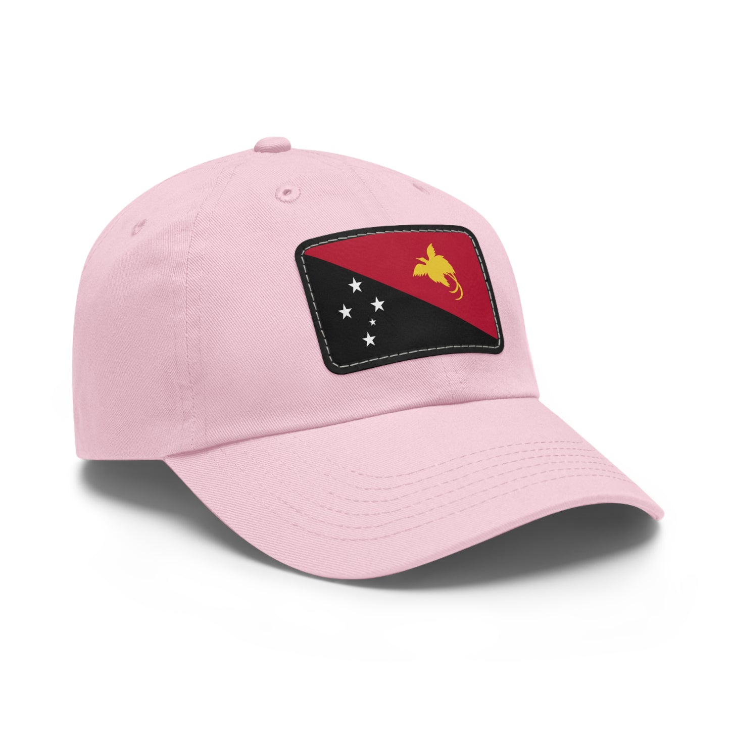 Flag Village Papua New Guinea Flag Hat Cap with Leather Patch