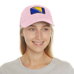 Flag Village Bosnia And Herzegovina Flag Hat Cap with Leather Patch