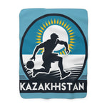Flag Village Kazakhstan Sporting Flag Sherpa Fleece Blanket KAZ0007