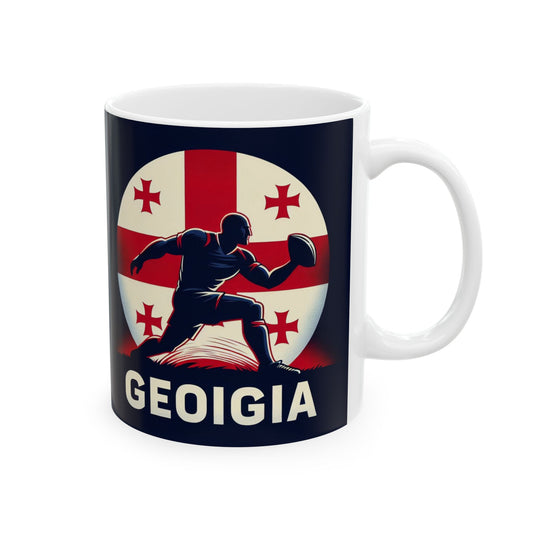 Flag Village Georgia Sporting Flag Ceramic Coffee Mug 11oz GEO0006
