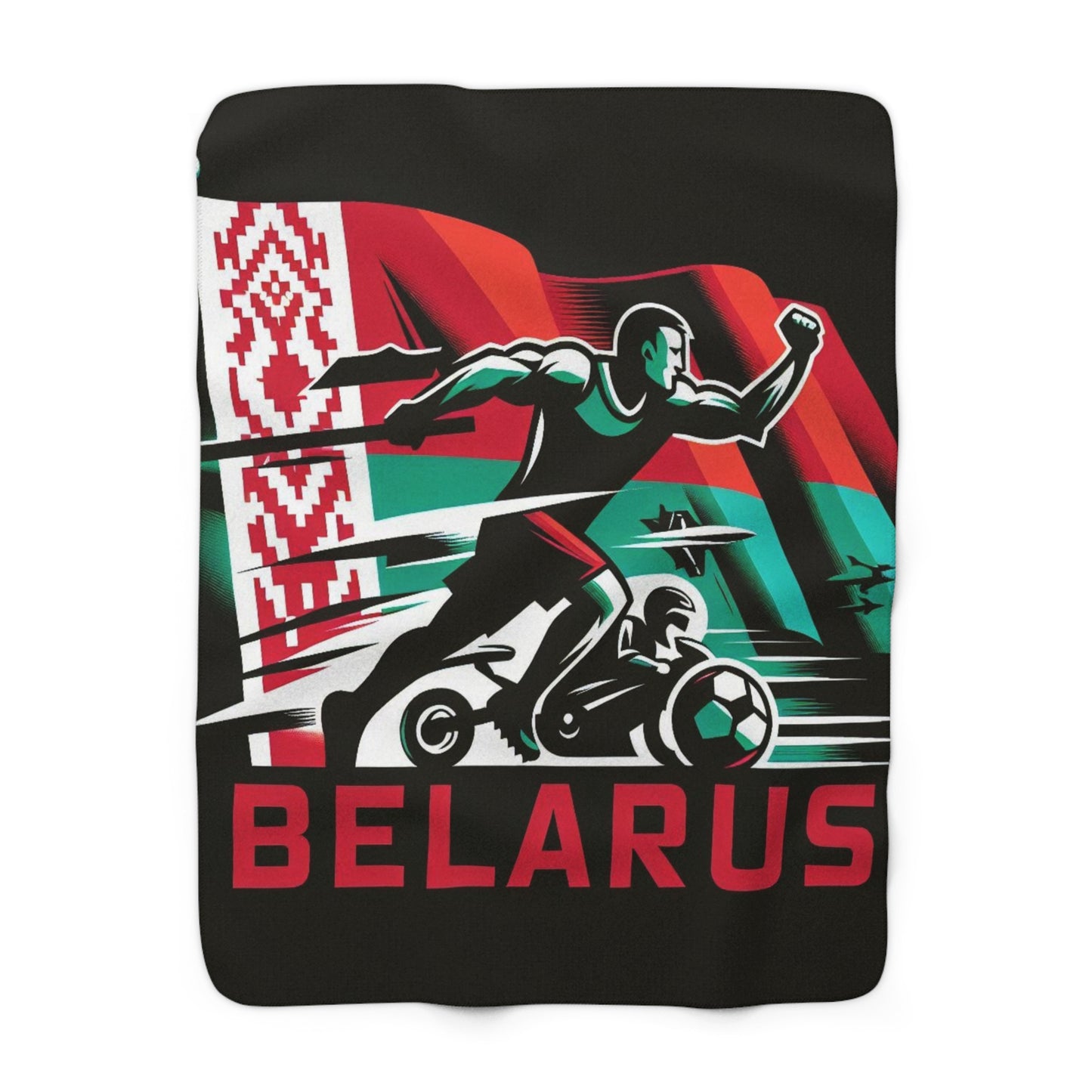 Flag Village Belarus Sporting Flag Sherpa Fleece Blanket BLR0005