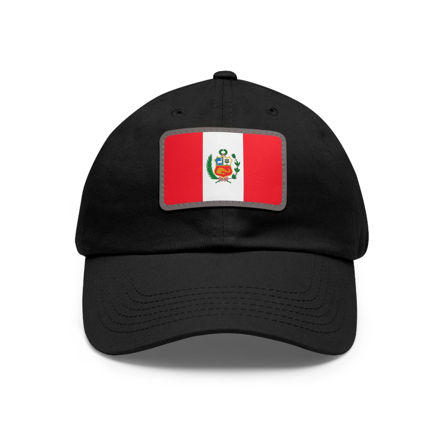 Flag Village Peru Flag Hat Cap with Leather Patch