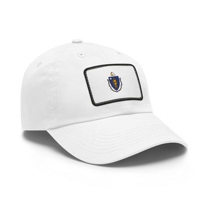 Flag Village USA Massachusetts State Flag Hat Cap with Leather Patch