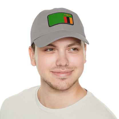 Flag Village Zambia Flag Hat Cap with Leather Patch