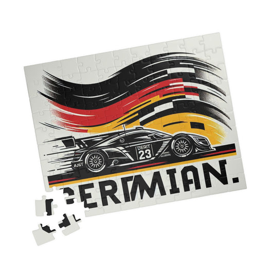 Flag Village Germany Racing Car Sporting Flag Puzzle (110, 252, 520, 1014-piece) DEU0012