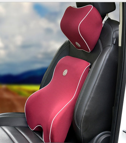 Flag Village Auto Tools Car Memory Cotton Lumbar Suit Pillow Back Pad Waist Car Interior Seat Four Seasons Universal New Slow Rebound