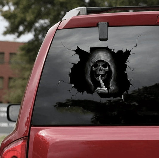 Flag Village Auto Tools Halloween Car Wall Floor Skull Bumper Horror Sticker