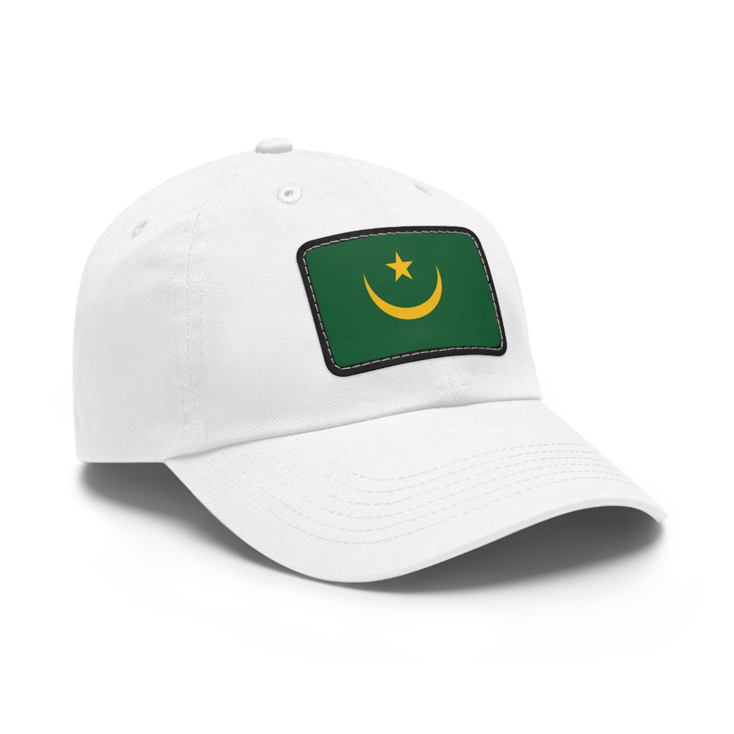 Flag Village Mauritania Flag Hat Cap with Leather Patch
