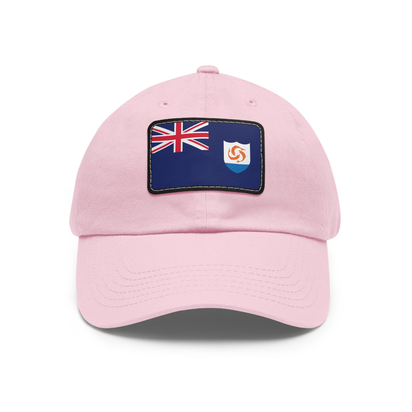 Flag Village Anguilla Flag Hat Cap with Leather Patch