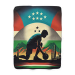 Flag Village Tajikistan Sporting Flag Sherpa Fleece Blanket TJK0001