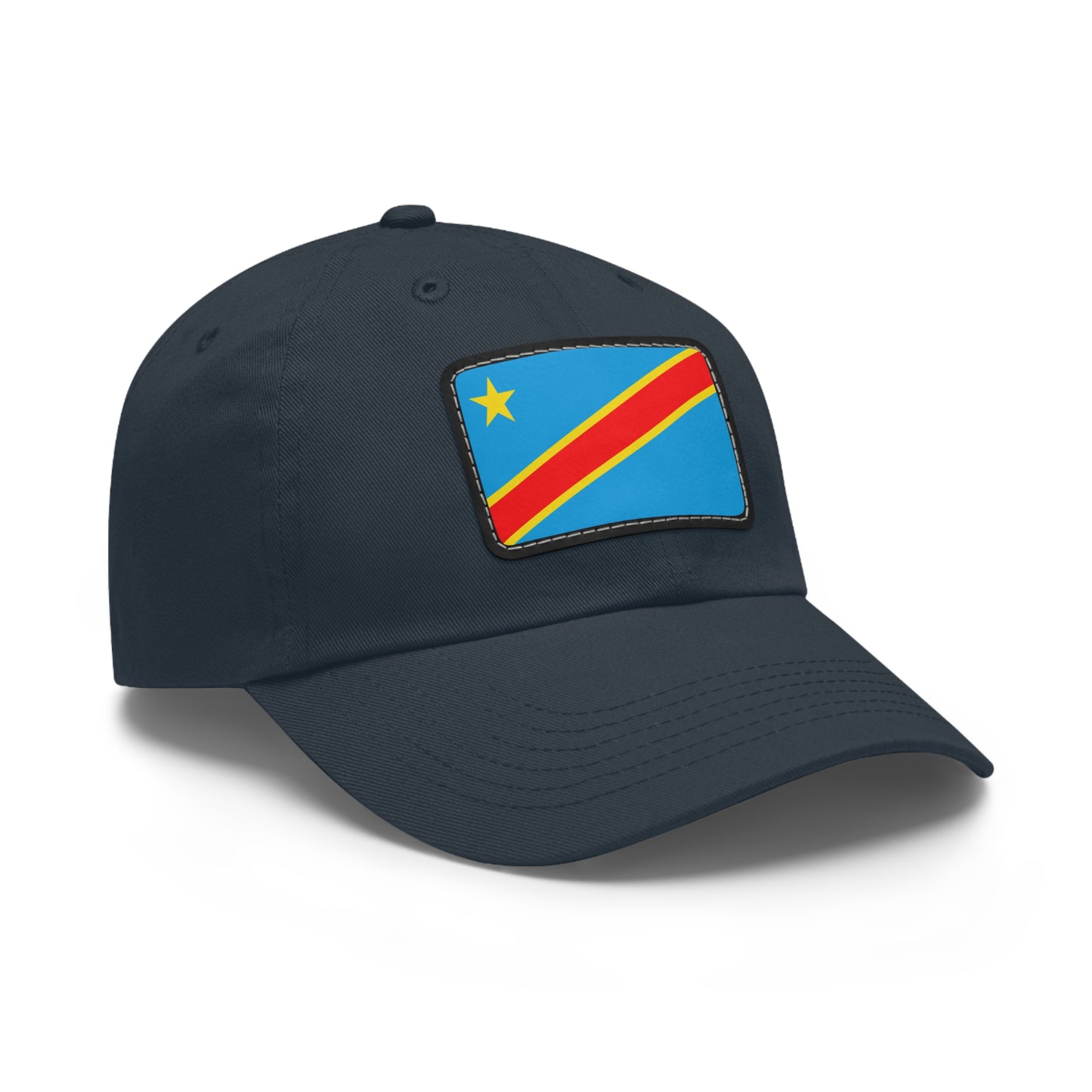 Flag Village Democratic Republic Of The Congo Flag Hat Cap with Leather Patch