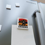 Flag Village Armenia Flag Sporting Porcelain Magnet, Square ARM0006