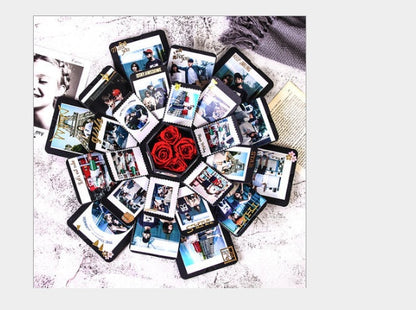 Flag Village Surprise explosion box manual diy photo album creative photo custom hot vibrato with the same paragraph birthday gift