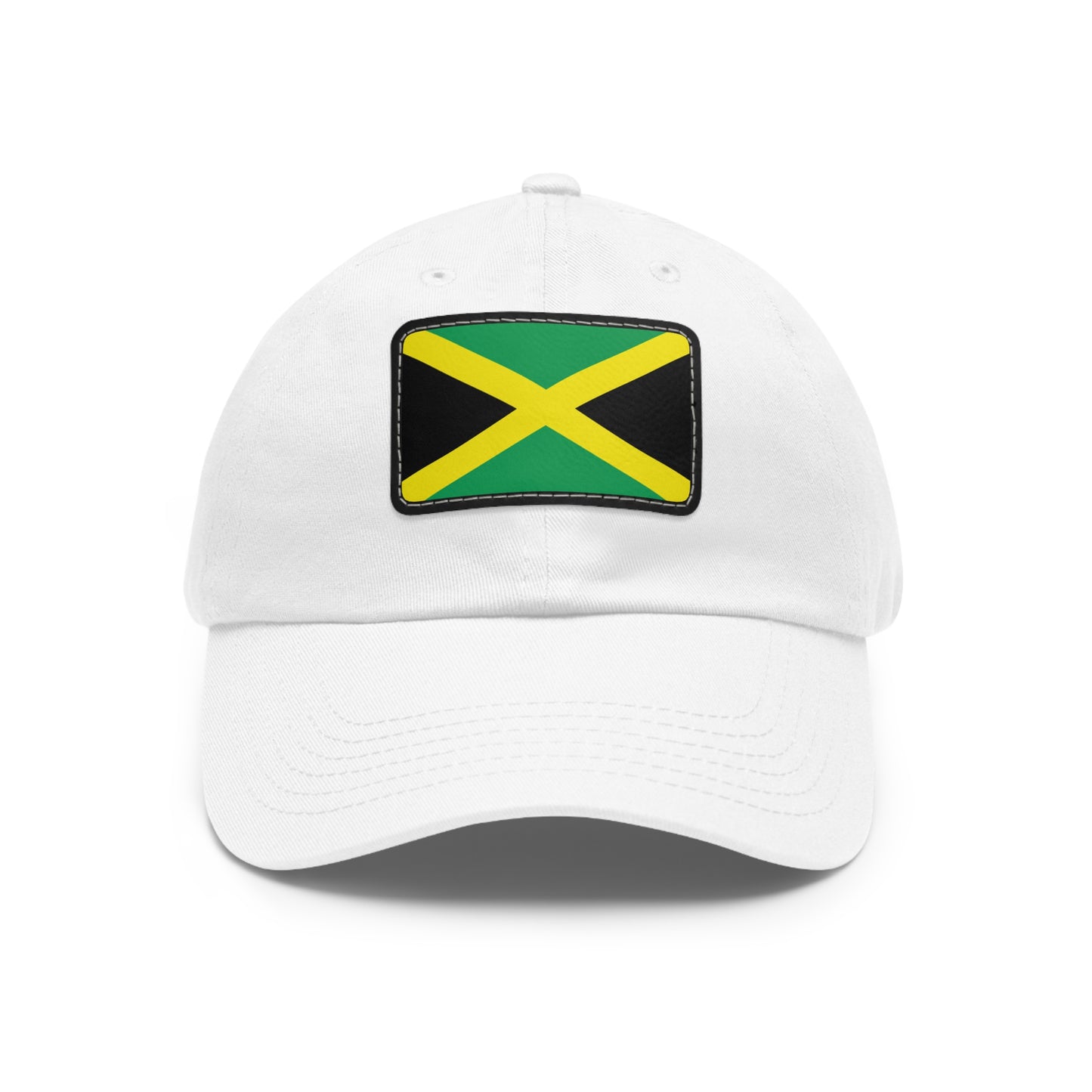 Flag Village Jamaica Flag Hat Cap with Leather Patch