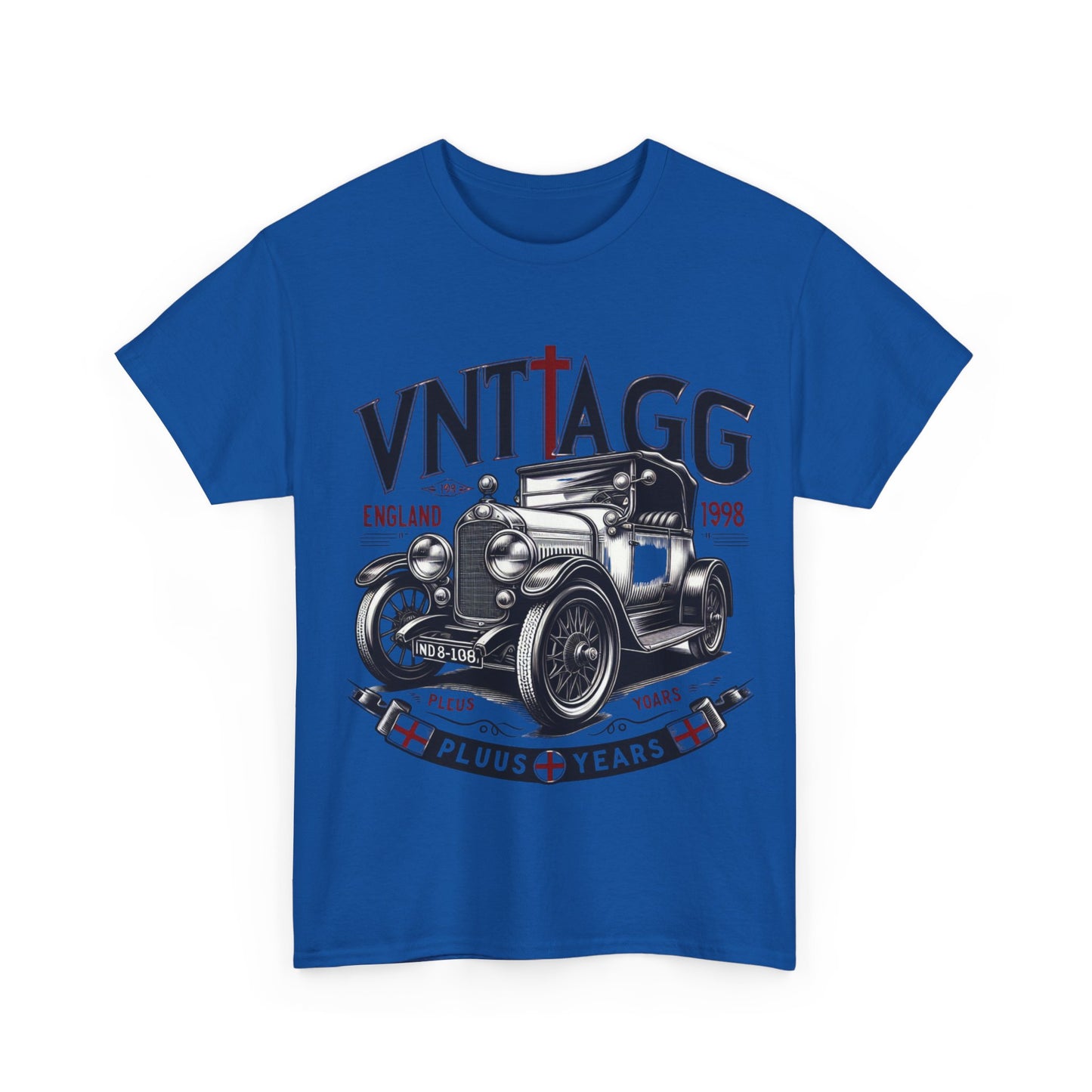 Flag Village UK Vintage Car Flag T-SHIRT Heavy Cotton Tee UK0008