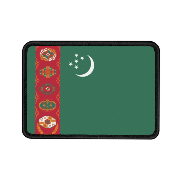 Flag Village Turkmenistan Flag Embroidered Iron-On Patch