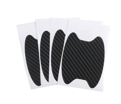 Flag Village Auto Tools 4pcs Set Of Door Stickers Carbon Fiber Scratch-resistant Car Handle Stickers