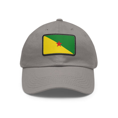 Flag Village Guiana(French Guiana) Flag Hat Cap with Leather Patch