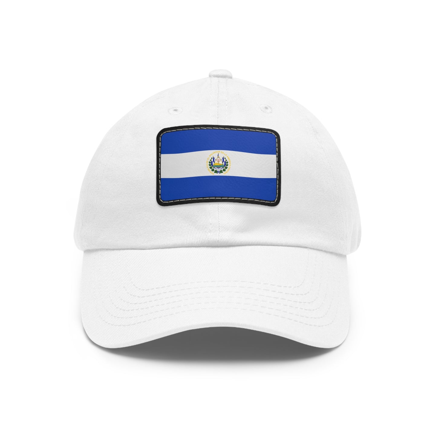 Flag Village El Salvador Flag Hat Cap with Leather Patch