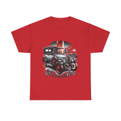 Flag Village UK Vintage Car Flag T-SHIRT Heavy Cotton Tee UK0014