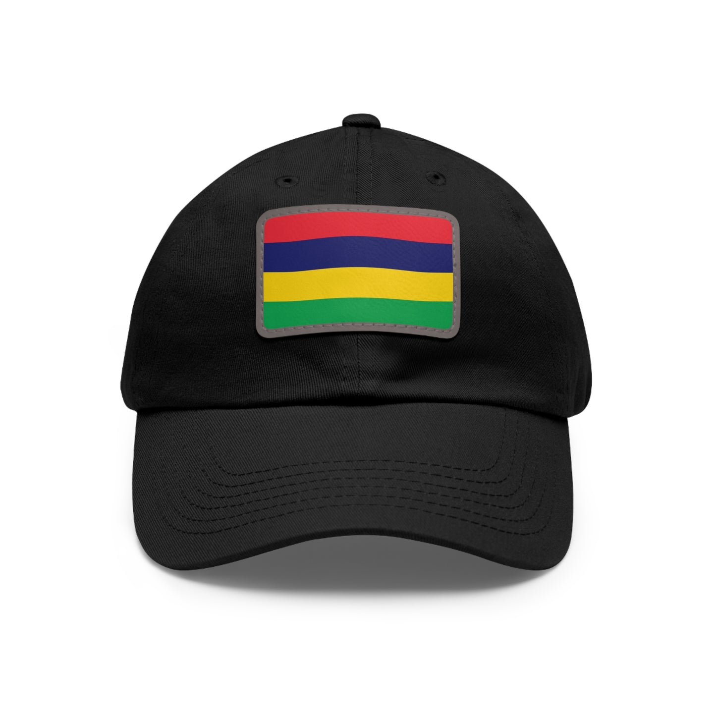 Flag Village Mauritius Flag Hat Cap with Leather Patch